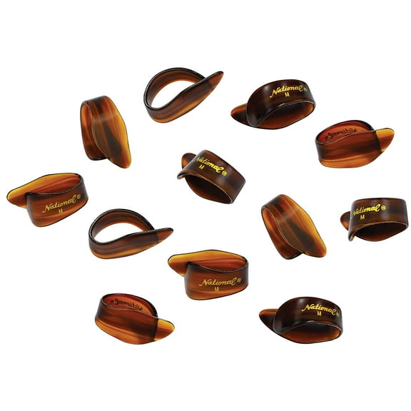 D'Addario National Celluloid Thumb Picks, Medium Tortoiseshell 12 pack