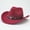 Wine, variant on Western Cowboy Hat Wool Felt Fedora Wide Brim Hat for Men Women Vintage Cowgirl Cowhide Style Ranch Hat