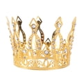 thumbnail image 1 of EeaseMX Corona de novia elegante con pedrería, tocado hueco para mujer para fiesta de bodas (estilo adulto dorado), 1 of 8