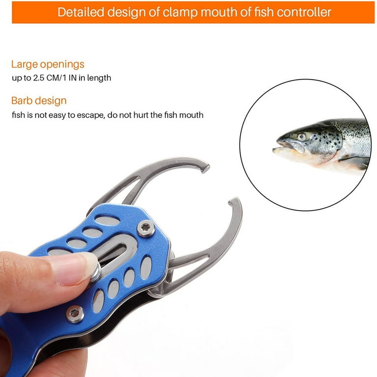 Portable Stainless Steel Mini Fishing Lip Grip Fish Lip Gripper Grips  Fishing Accessories Tools Tackle, 1Set