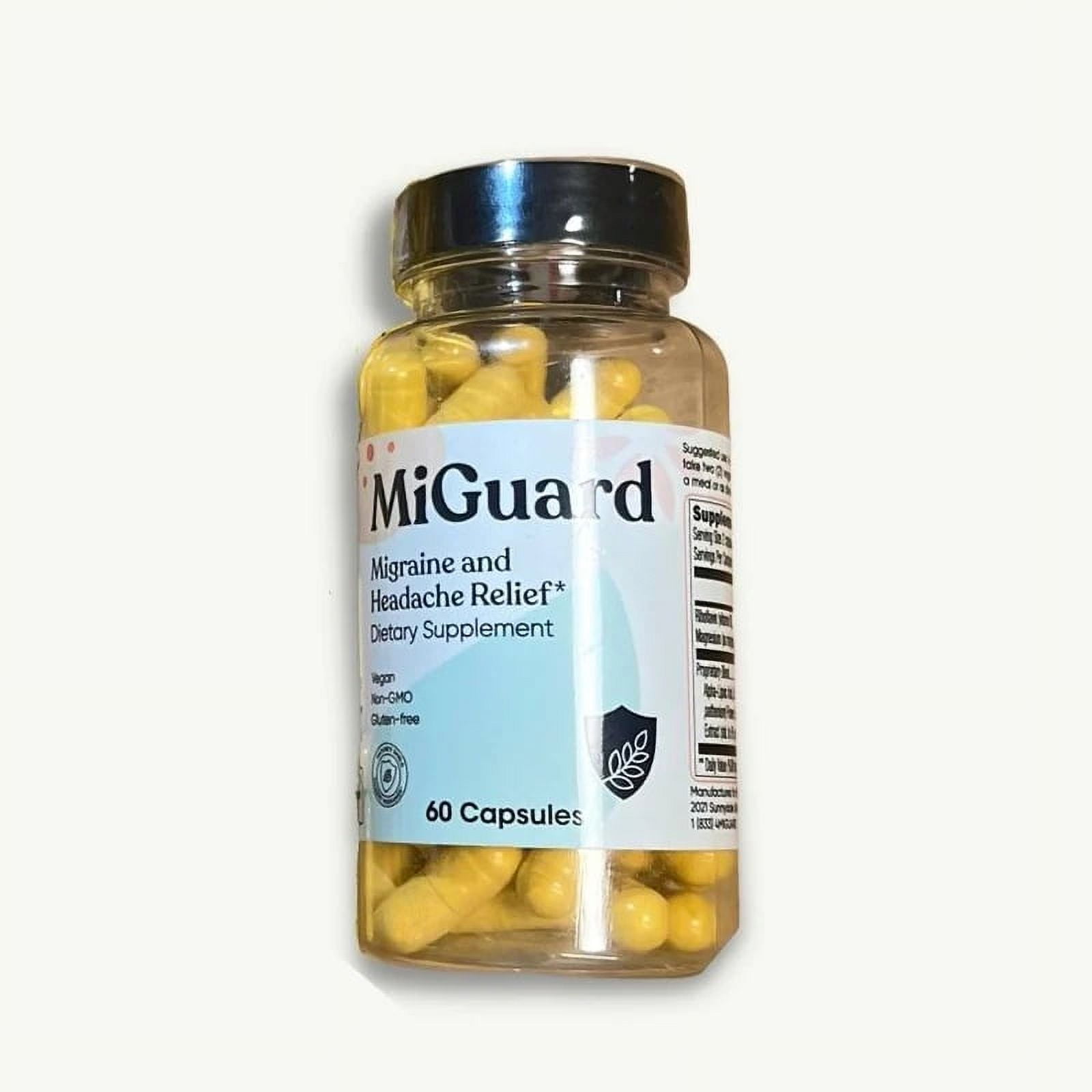 MiGuard (60 Capsules) - Migraine & Headache Relief Supplement