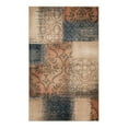 thumbnail image 2 of Superior Bristol 8' x 10' Indoor Area Rug, Damask Rugs for Living Room Bedroom, Midnight Navy-Salmon, 2 of 6