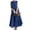 Blue, variant on Womens Dresses Casual O-Neck Plain Sleeveless Maxi Dress