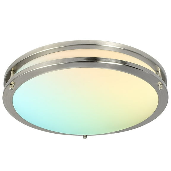 Luxrite 16 Inch LED Flush Mount Ceiling Light, Color Temperature Selectable 2700K / 3000K / 3500K / 4000K / 5000K