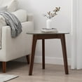 thumbnail image 1 of Noble House Mosier Mid-Century Modern End Table with Glass Top, 1 of 8