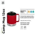 thumbnail image 2 of Klean Kanteen Camp Mug - Stainless Steel, Vacuum Insulated Coffee Mug - For Hot & Cold Drinks - With Splash-Proof Lid - Red, 12 oz, 2 of 7