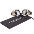 thumbnail image 4 of SAYFUT Vintage Steampunk Metal Welding Goggles Retro Gothic Halloween Cosplay Round Black Glass Lens, 4 of 4