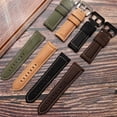 thumbnail image 4 of Correa de reloj de cuero vintage esmerilado para CITIZEN Three Eye Chronograph CA0690/CA0695-17E CA0617-11E Correa de reloj para hombre 20 22 mm, 4 of 5