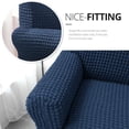 thumbnail image 3 of NIcEEc Funda para Sillón Azul Fundas para Sillón 1 Pieza Funda de Sofá Fácil de Instalar Protector de Muebles Duradero Universal de Alta Estiramiento con Falda Estilo Campestre (1 Plaza Azul Marino), 3 of 5