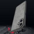 thumbnail image 3 of Case Designed for iPhone 16, Slim Fit Classic PU Leather Shockproof Anti-Slip Lightweight Wireless Charging Vintage Phone Case Cover for iPhone 16, Navyblue, 3 of 7