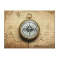 thumbnail image 4 of KLL Magnetic Old Compass On World Map Print Fleece Throw Blanket, Horizontal Fleece Bedding Cute Soft Blankets Comfy Fleece Flannel Plush Home Decor for Couch & Bed -80"x60", 4 of 9