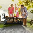 thumbnail image 4 of AMTPM Folding Camping Table Portable Outdoor Table(No Net Bag), Lightweight 0.5mm Steel Lightweight Camping Table,   for Indoor & Outdoor Picnic Hiking, Backpacking, Beach，37"x 22", 4 of 12