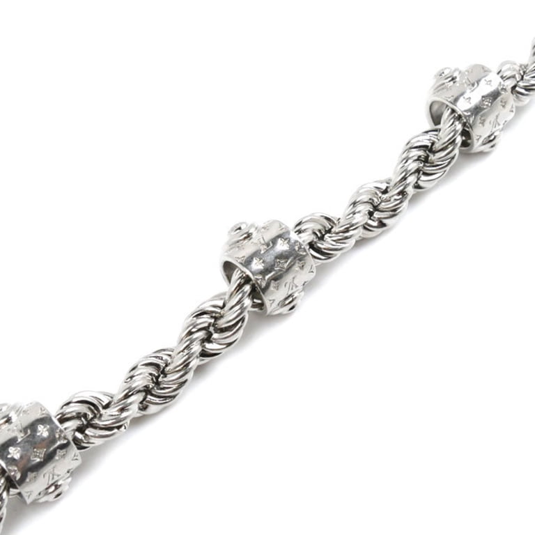 Pre-Owned LOUIS VUITTON Louis Vuitton Metal LV Rope Bracelet Pre-Owned LOUIS VUITTON Louis Vuitton Metal LV Rope Bracelet