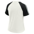 thumbnail image 3 of Women's WEAR by Erin Andrews White Las Vegas Raiders Sleeve Stripe Distressed Raglan T-Shirt, 3 of 6
