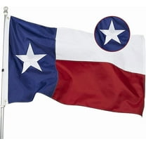 Texas Flag 2x3 Feet - Embroidered Star Sewn Stripes Outdoor Heavy Duty 210D Oxford Nylon Flags Vivid Color - Canvas Header Brass Grommets and 4 Stitch Hemming TX Flag