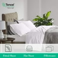 thumbnail image 4 of Tencel Bed Sheets King - 100% Eucalyptus Tencel Sheets Sets - All-Season Eucalyptus Sheets - 6 Pcs King Size Tencel Sheets Set - Cooling - Supersoft - Moisture Wicking - Temperature Regulating - White, 4 of 9