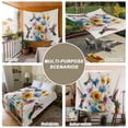 thumbnail image 6 of Hummingbird Tapestry for Bedroom Wall Hanging Tapestry, Spring Vintage Oil Painting Sunflowers Beige Ceiling Backdrop Tapestries Poster Blanket Wall Decor for Teens Room Living Room Dorm 59" x 90", 6 of 8