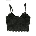 thumbnail image 6 of BadPiggies Women's Camisole Lace Bralette Strap Thin Unpadded Sexy Bra, Wire Free, (m, Black), 6 of 8