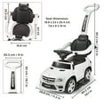 thumbnail image 3 of VOLTZ TOYS Push Car for Kids, Mercedes-Benz AMG GL63 4-in-1 Push Car, Foot to Floor Pedal Car with Detachable Push Bar, Leather Seat, Foot Rest, LED Lighting, MP3 and Foldable Rocking Rails (White), 3 of 7