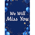 thumbnail image 4 of Decorative Design We Will Miss You Banner Colorful Stars Clock Decorative Elements Farewell Celebration Background for Indoor Decoration Event Party, 4 of 8