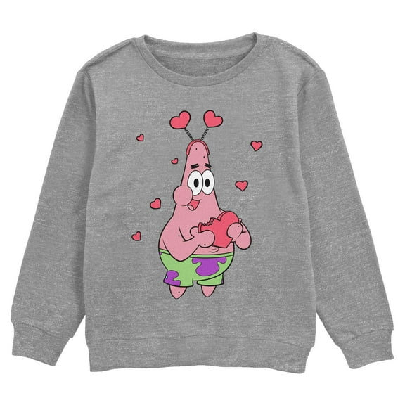 Boy's SpongeBob SquarePants Patrick Star Heart Lover  Sweatshirt
