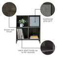 thumbnail image 6 of Crosley Furniture Jacobsen Wood Record Storage Bookcase with Speaker in Black, 6 of 10