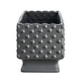 thumbnail image 6 of Creative Co-Op Ceramic Hobnail Planter with Scalloped Edge and Polka Dots, Black, 6 of 7
