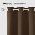 thumbnail image 5 of Deconovo Room Darkening Curtains for Bedroom Thermal Insulated Solid Blackout Curtain for Kitchen 42x45 inch Brown Set of 2, 5 of 6