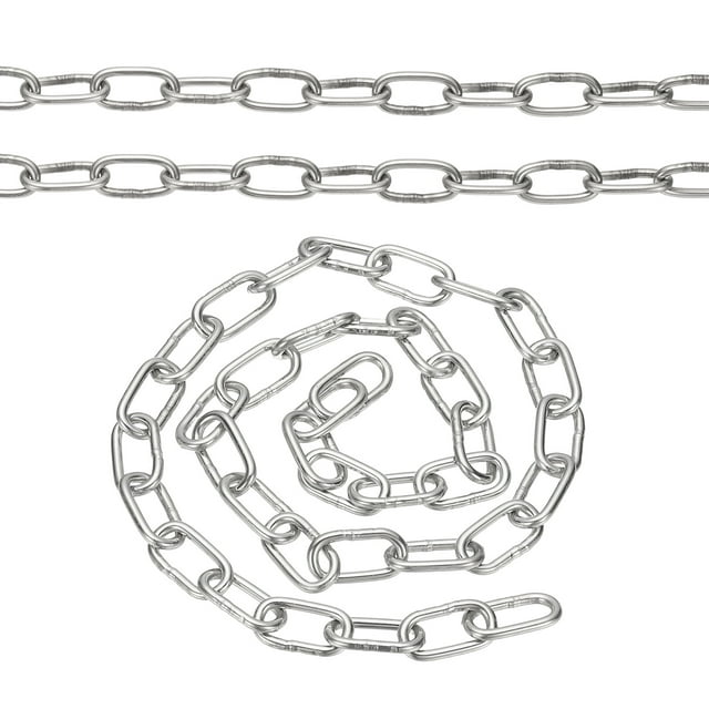 Cadena de Acero Inoxidable SUS304 de 1.6 pies, Cadena de Metal de 2mm 0.5 Metro