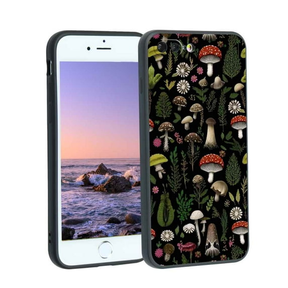 Mushroom-Woodland-5 Phone Case, Degined for iPhone 8 Plus Case Men Women, Flexible Silicone Shockproof Case for iPhone 8 Plus