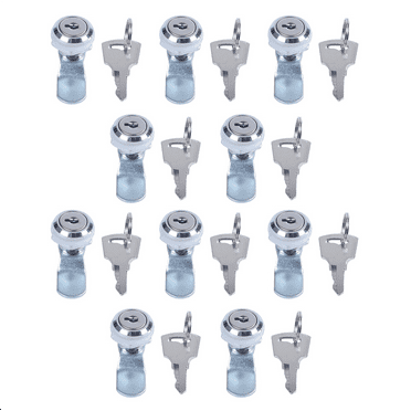 10X Useful Cam Locks for Lockers,Cabinet Mailbox,Drawers, Cupboards   Keys