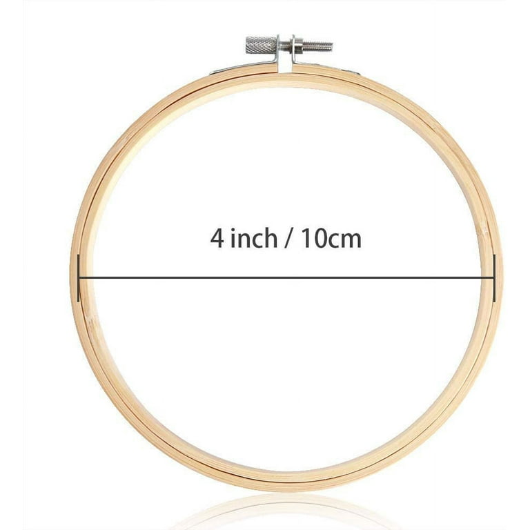Maydear 6 Pack Embroidery Hoops Bamboo Circle Frame for Crafts Set Cross  Stitch Sewing Hoop Rings (4in to 10in) 
