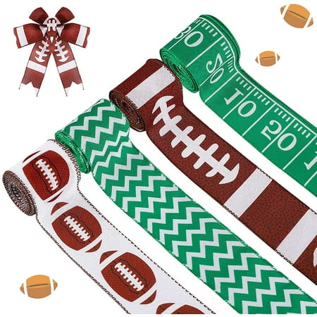 26 Yards 2.5 Inch Football Wired Ribbon Sport Wired Edge Ribbon ...