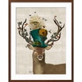 thumbnail image 2 of Art.com Mad Hatter Deer Art Print by Fab Funky, Brown Frame Wall Art, 23" x 29", 2 of 5