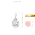 thumbnail image 3 of ANGARA Lab Grown Diamond Twist Bale Pendant for Women in 14K White Gold (Size-8x5mm| Color-F-G| Clarity-VS) | April Birthstone, Anniversary, Jewelry Gift for Women | Lab-Grown Diamond Necklace, 3 of 8