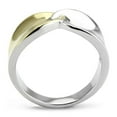 thumbnail image 3 of Two-Tone IP Gold (Ion Plating) Stainless Steel Ring with No Stone for Women No Stone Stone Color Style TK3630 Size 8, 3 of 5