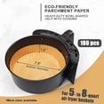 thumbnail image 3 of Kensizer 100Pcs Air Fryer Disposable Round Paper Liners Large for 5 to 8 Qt Basket, 7.9 inch Parchment Paper Liner, Air Fryer Paper Pads Oil Resistant, Baking Paper, 3 of 6