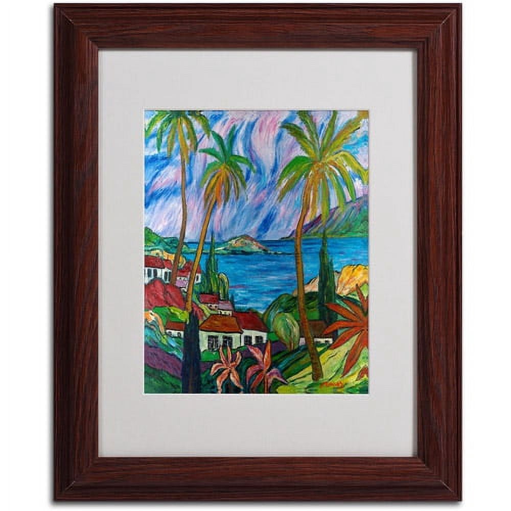 Trademark Fine Art "Tropical Paradise" Canvas Art by Manor Shadian, Wood Frame