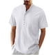 thumbnail image 1 of Mens Casual Manga Corta Botón Abajo Camisas, Verano Color Sólido, Cuello de Soporte Bolsillo Camisa Turndown, 1 of 9