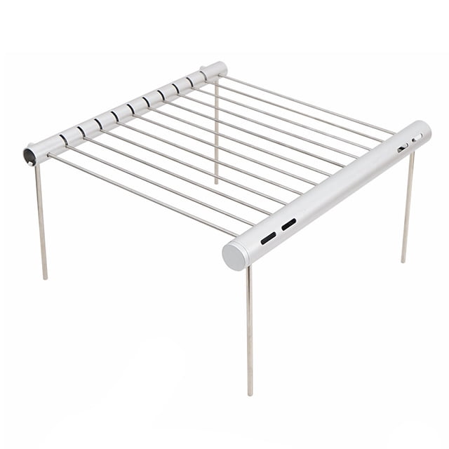 Soporte de barbacoa yeacher Acero inoxidable Parrilla portátil para exteriores