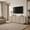 Alder White, variant on Evelyn&Zoe Molly Rectangular Fluted TV Stand for TV's up to 75" in Brown Oak