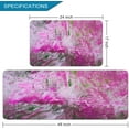 thumbnail image 2 of 2 Pieces Kitchen Rugs, Abstract Anti Fatigue Non Slip Foam Cushioned Art Modern Radiant Orchid Comfort Indoor Floor Mat Runner Rug Set for Laundry Office Sink Bathroom (17"x48"+17"x24"), 2 of 5