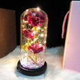 thumbnail image 2 of Enchanted Rose Flower In Glass with box Dome LED Light Valentine's Day Decor rose red, 2 of 8