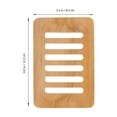 thumbnail image 2 of Raindrops Wood Soap Tray For Bathroom Soap Holder Teak Wood 1Set, 2 of 8