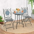 thumbnail image 2 of Costway Set of 2 Mosaic Chairs for Patio with Decorative Backrest Heavy-Duty Frame, 2 of 8