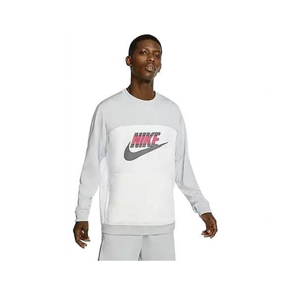 Nike Sportswear Mixed Fleece Crewneck Mens Active Sweaters Size Xxl, Color: Light Sky/Red/Black