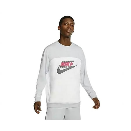 Nike Sportswear Mixed Fleece Crewneck Mens Active Sweaters Size Xxl Color: Light Sky/Red/Black