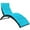 Turquoise, variant on Costway Folding Patio Rattan Lounge Chair Chaise Cushioned Portable Garden Lawn Red