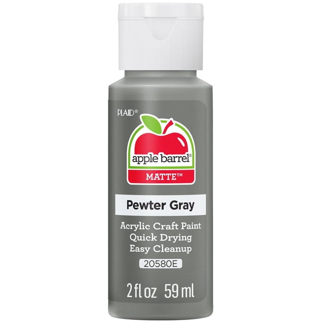 Peinture acrylique mate Apple Barrel Colors, 2 fl oz (59 mL), Gris étain