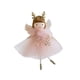 thumbnail image 2 of Adorno navideño de ángel niña con astas y alas | Decoración colgante para habitación infantil, dormitorio y decoración navideña | Colgante de hada de tela blanca, gris y rosa, 2 of 6